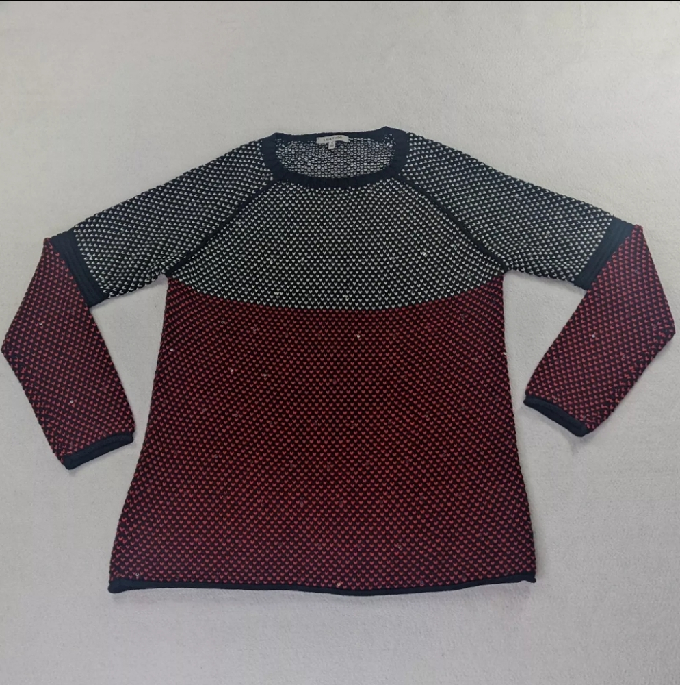 LISA TODD Pull Over Sweater Women's Size Small Matching Scarf Cotton Cashmere